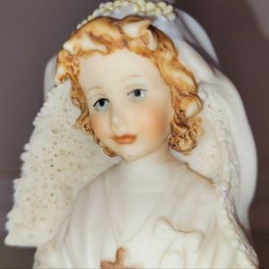 Vintage 80's Florence original Giuseppe Armani girl sculpture first communion
